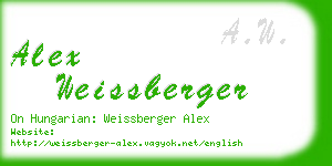alex weissberger business card